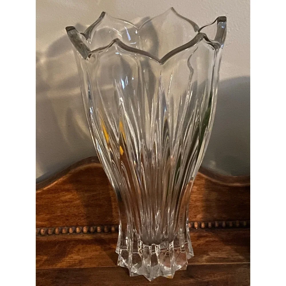 Vintage Mikasa Crystal Tulip Large‎ Tall Vase
